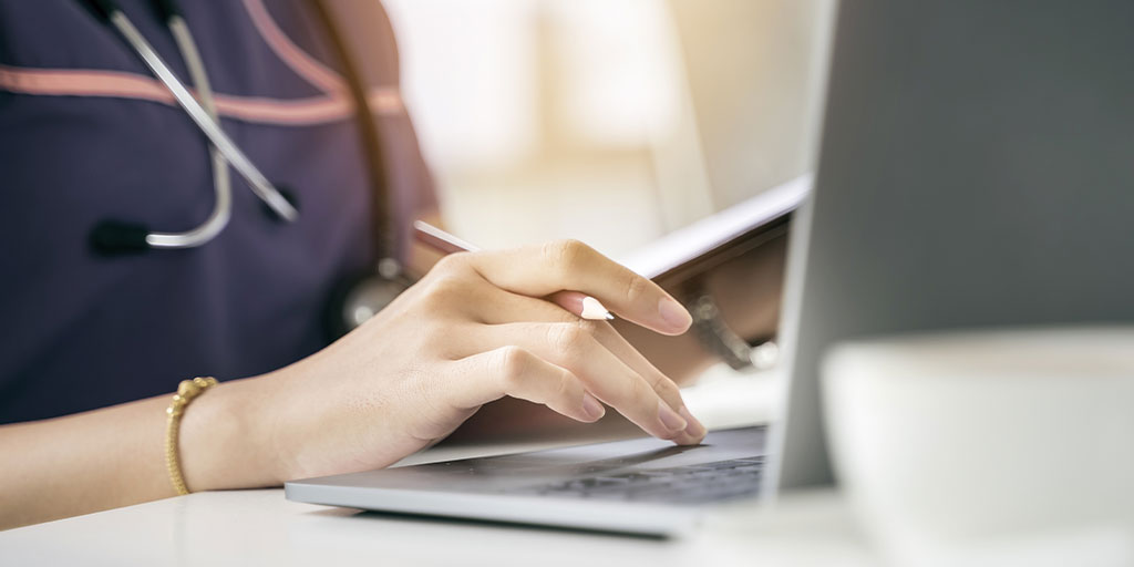 Nurse on the computer